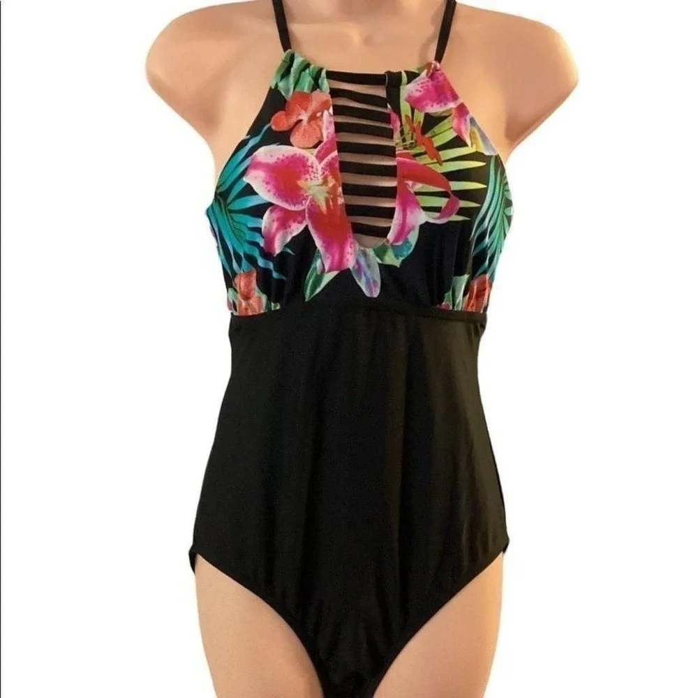 Island Waves swimming one‎ piece suit size 8